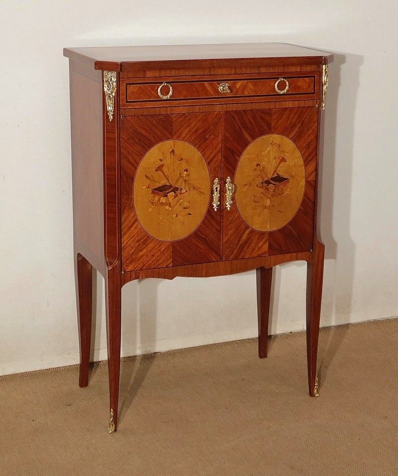 Cabinet In Precious Wood, Louis XV / Louis XVI   Early 20th Century