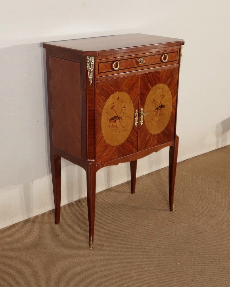 Cabinet In Precious Wood, Louis XV / Louis XVI   Early 20th Century photo for sale