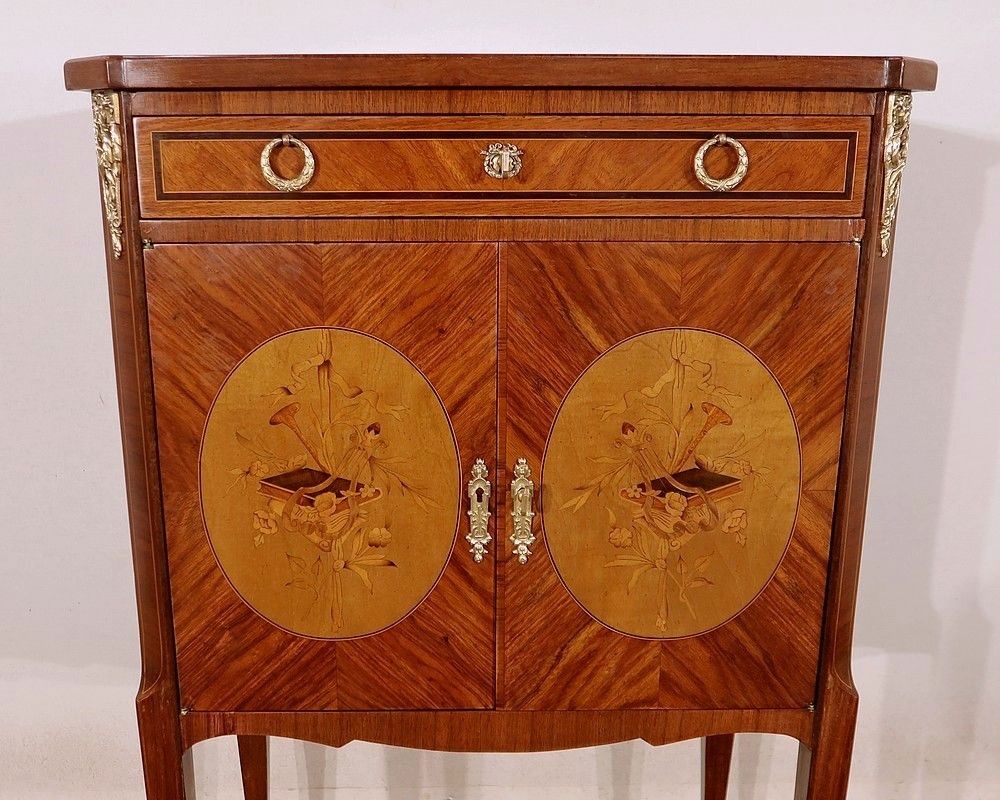 Cabinet In Precious Wood, Louis XV / Louis XVI   Early 20th Century photo buy