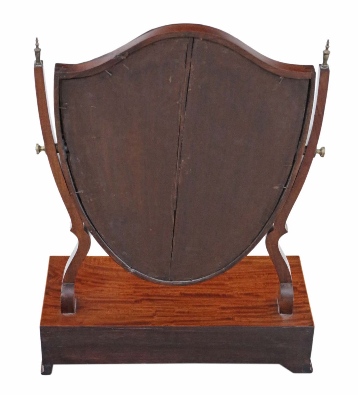 Antique Quality 19th Century Mahogany Shield Dressing Table Swing Mirror photo vinterior
