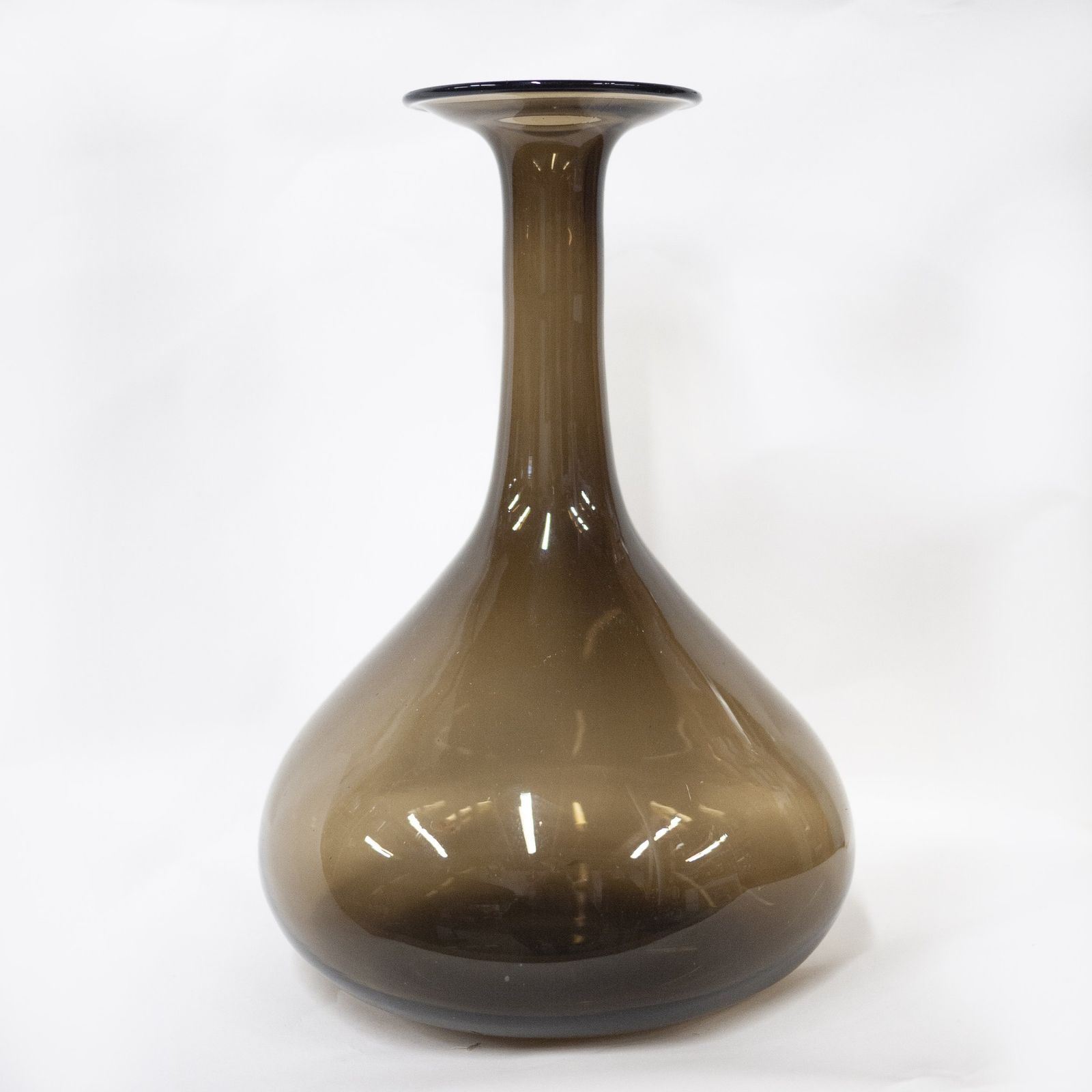 Vintage Brown Glass Vase, 1960s photo Home Decor