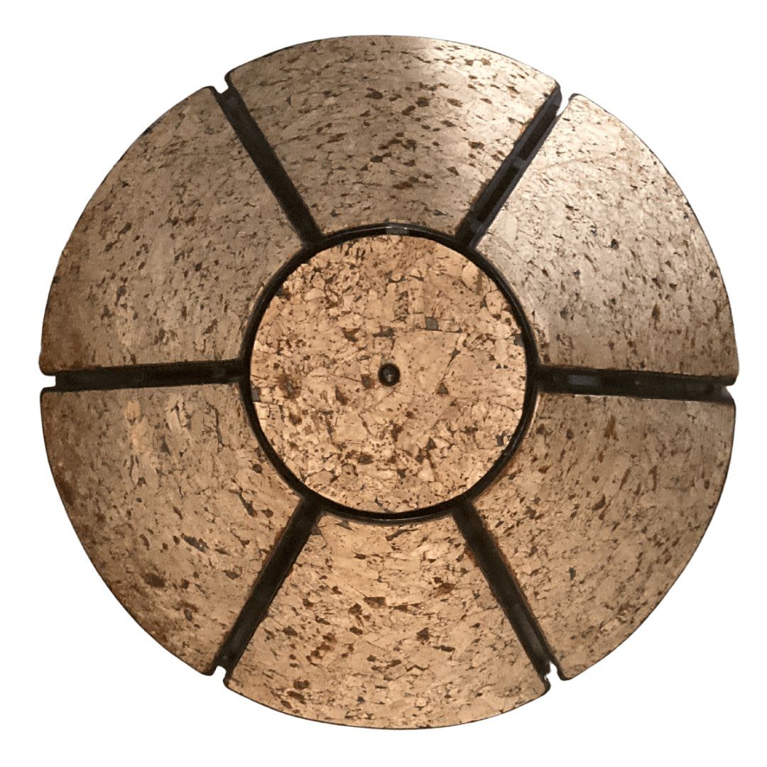 Lighting Large Cork And Black Metal Table Lamp In The Style Of Ingo Maurer, Germany, 1970s photo