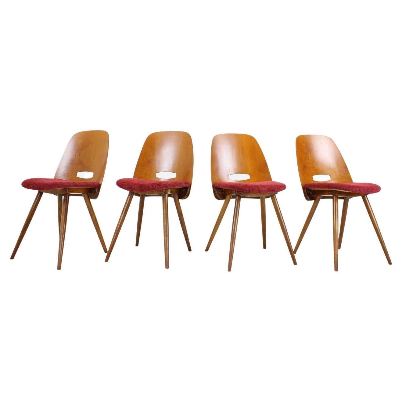 1960s Dining Chairs By Frantisek Jirak For Tatra, Set Of 4