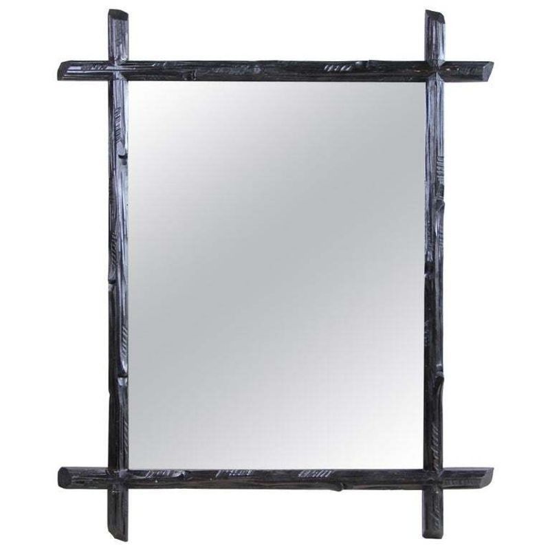 Black Forest Wall Mirror Basswood, Austria, Circa 1880