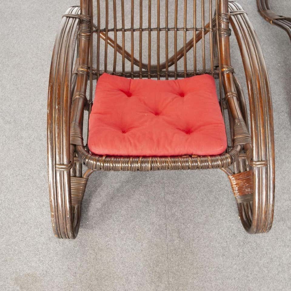 photo furniture Mid Century Italian Bamboo Lounge Chairs 1960s