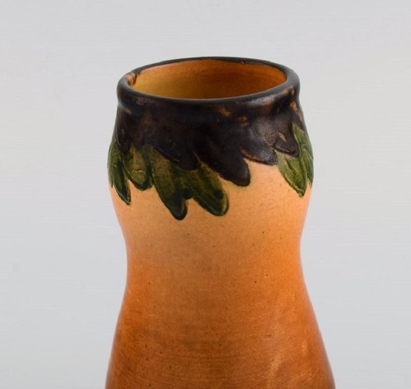 Ipsen's Denmark Two Vases In Hand Painted And Glazed Ceramics 1920s/30s photo 361.0