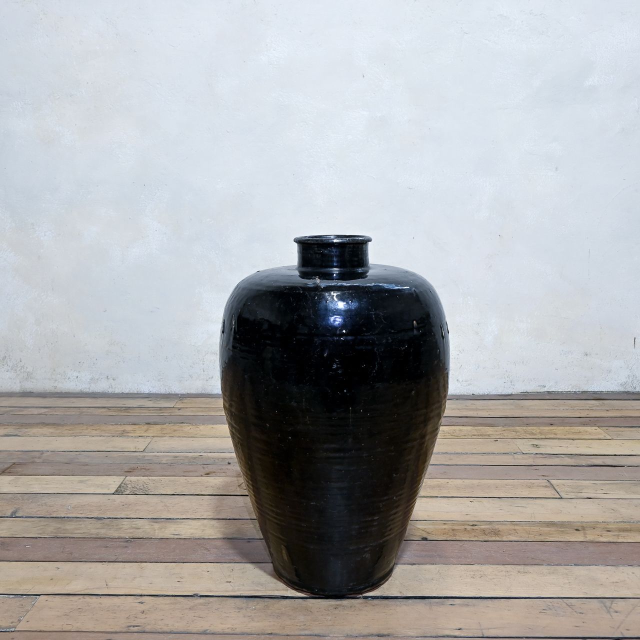A Large 19th Century Chinese Ceramic Rice Wine Jar   Shanxi photo for sale