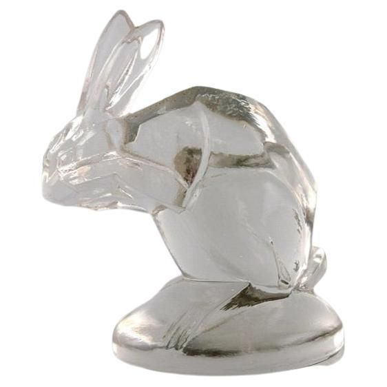 René Lalique (1860 1945) France Rare Early Figure In Clear Art Glass Rabbit