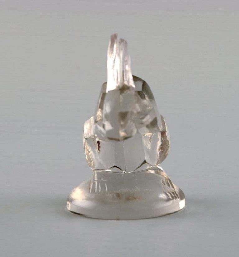 René Lalique (1860 1945) France Rare Early Figure In Clear Art Glass Rabbit photo Art