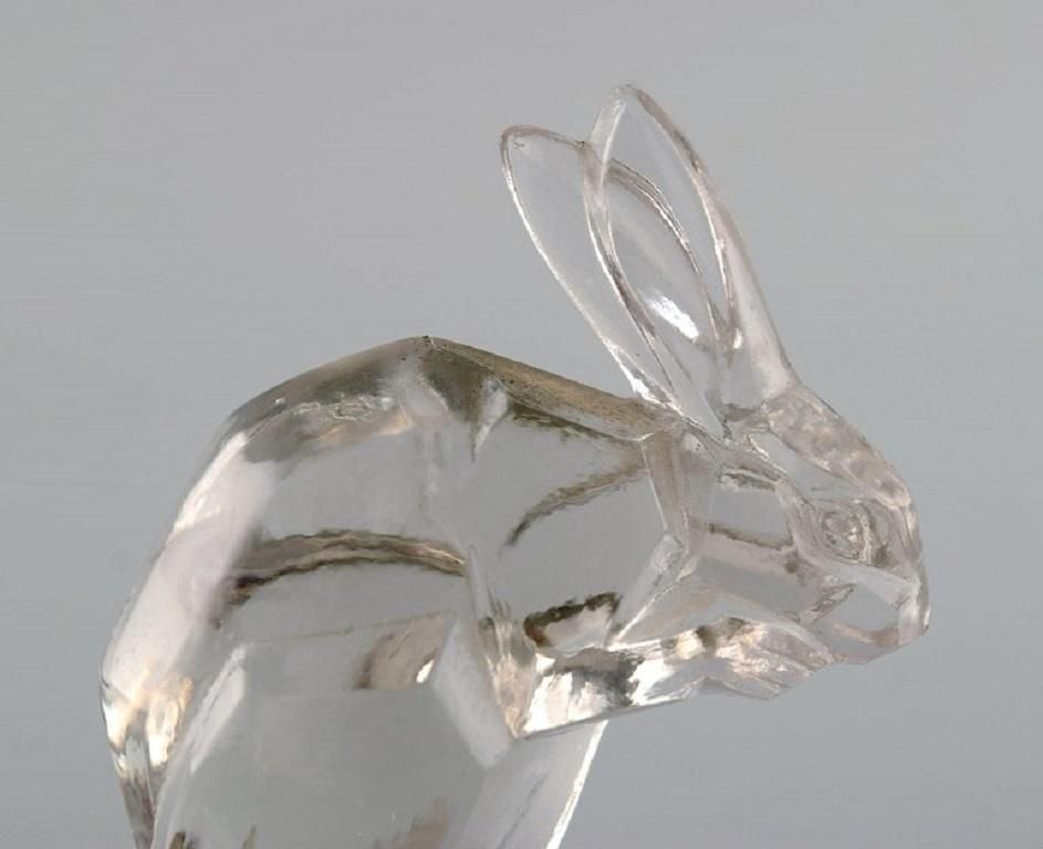 René Lalique (1860 1945) France Rare Early Figure In Clear Art Glass Rabbit photo vinterior