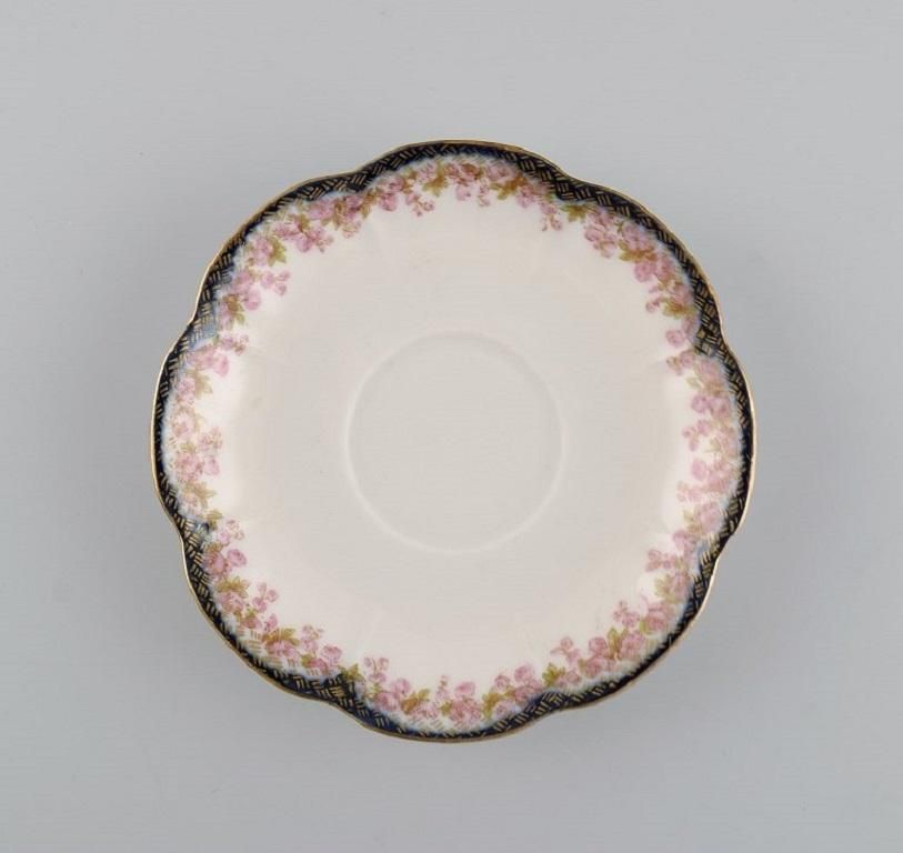 Limoges, France, 10 Mocha Cups With Saucers In Hand Painted Porcelain photo Home Decor
