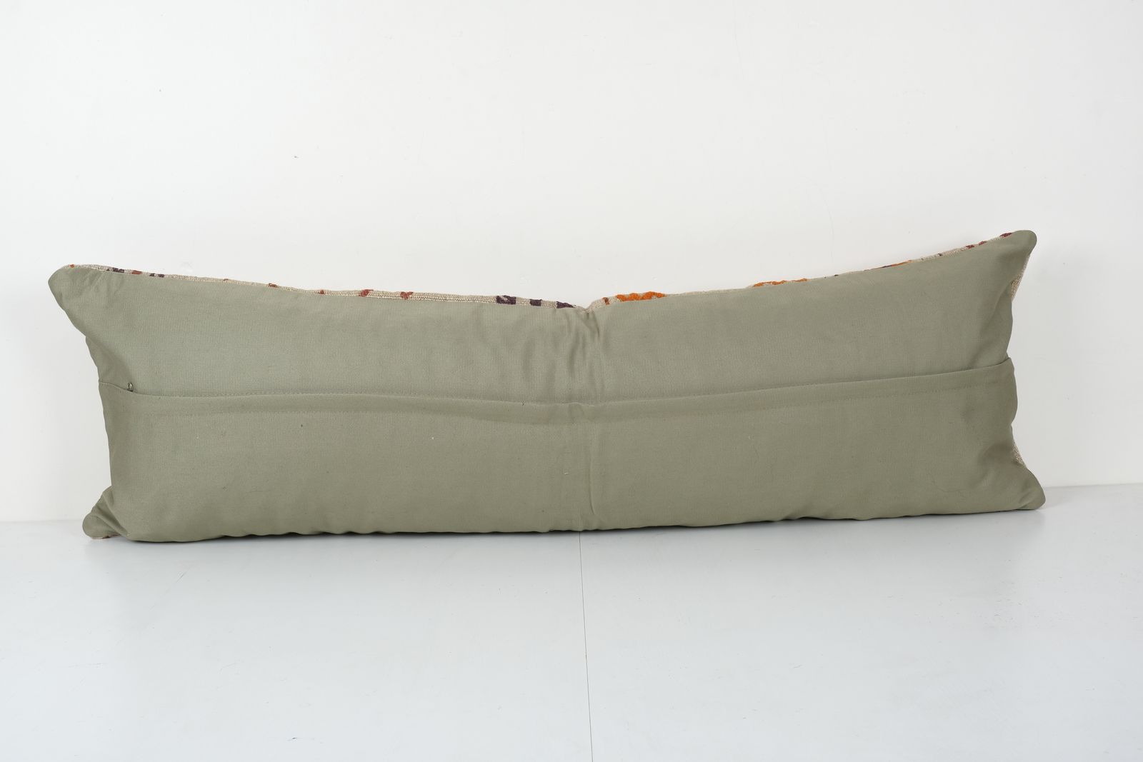 Bohemian Bedding Kilim Pillow Cover, Long Turkish Lumbar Pillow With Mid Century photo for sale