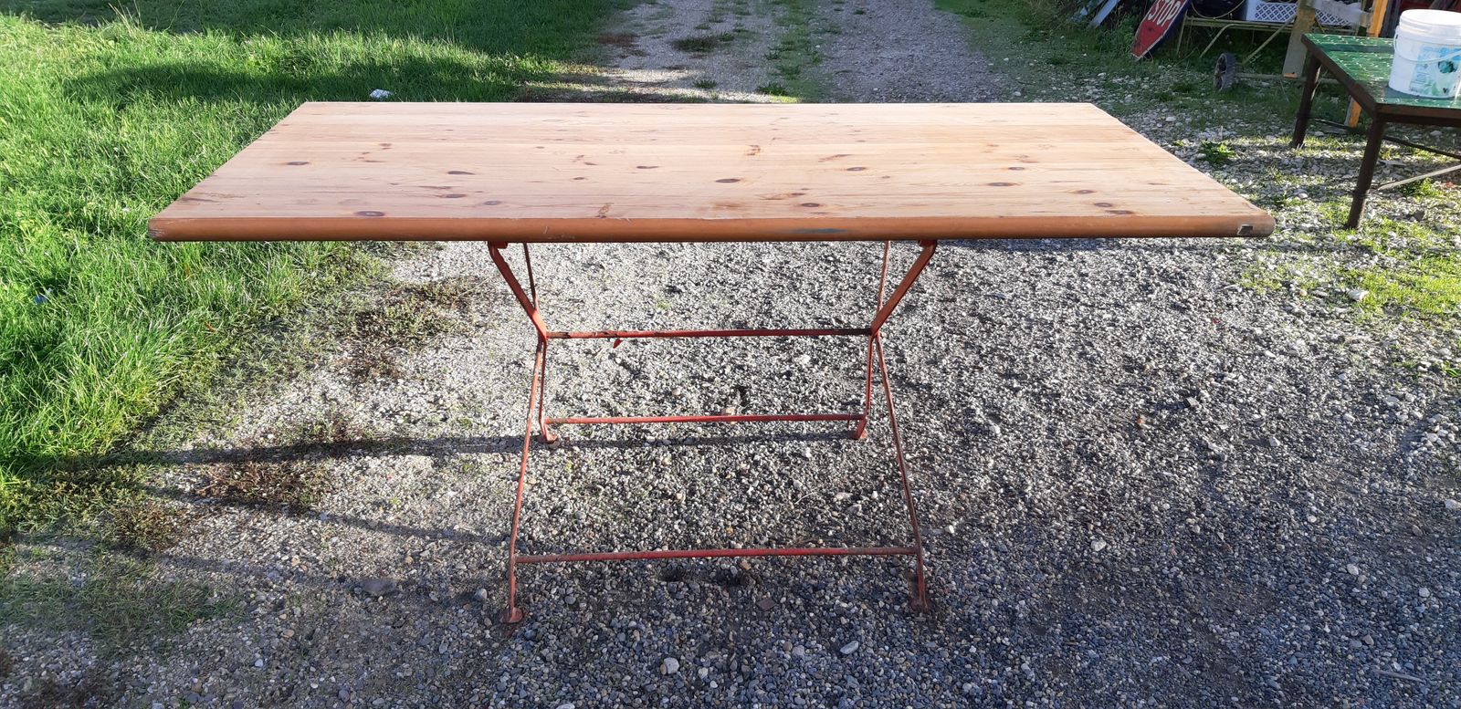 photo furniture Folding Bistro Table, 1950s, Pine