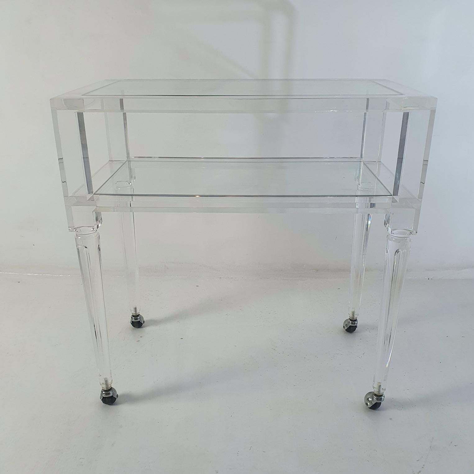 Italian Vintage Lucite Bar Cart photo furniture