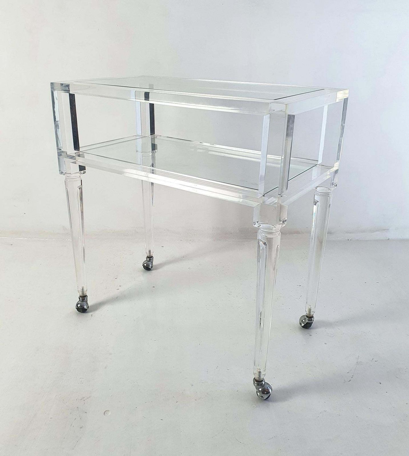 Italian Vintage Lucite Bar Cart photo vinterior