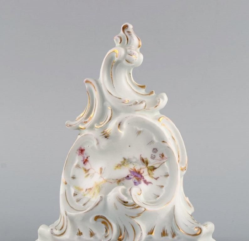 Antique Wall Console In Hand Painted Porcelain With Flowers And Gold Decoration photo furniture