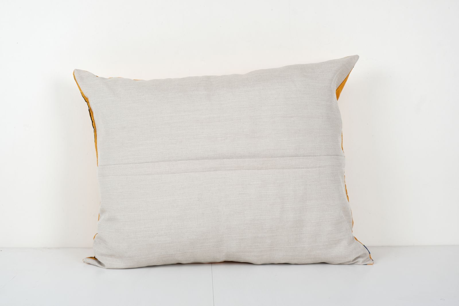 Suzani Yellow Pillow Fashioned From Uzbek Textile   Square Embroidered Pillow Cover   Boho Ethnic Cushion Cover 22'' X 30'' photo furniture
