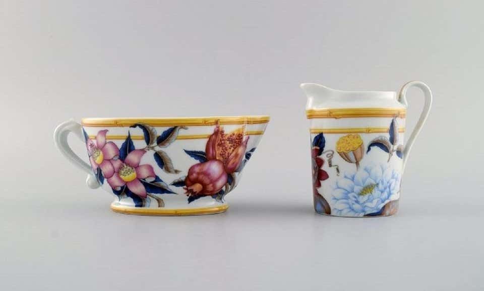 Porcelain Of Paris. "Tropical Aurore". Three Porcelain Jugs With Flowers photo furniture