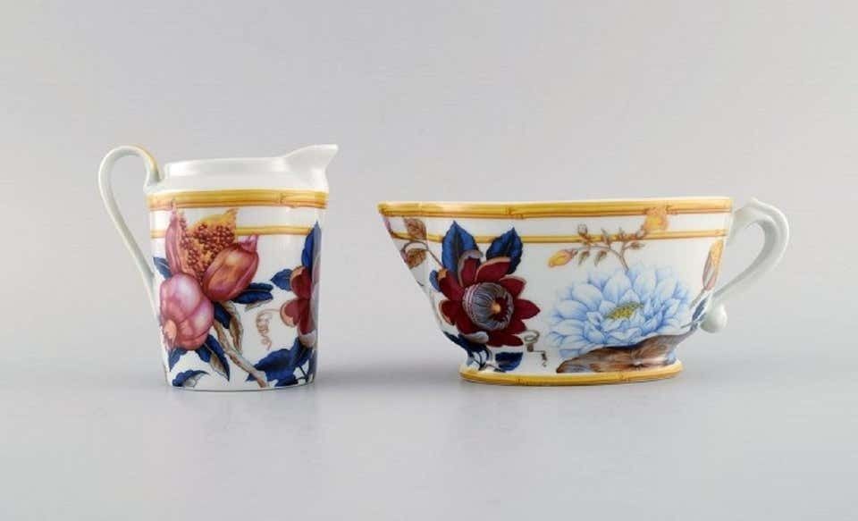 Porcelain Of Paris. "Tropical Aurore". Three Porcelain Jugs With Flowers photo Home Decor