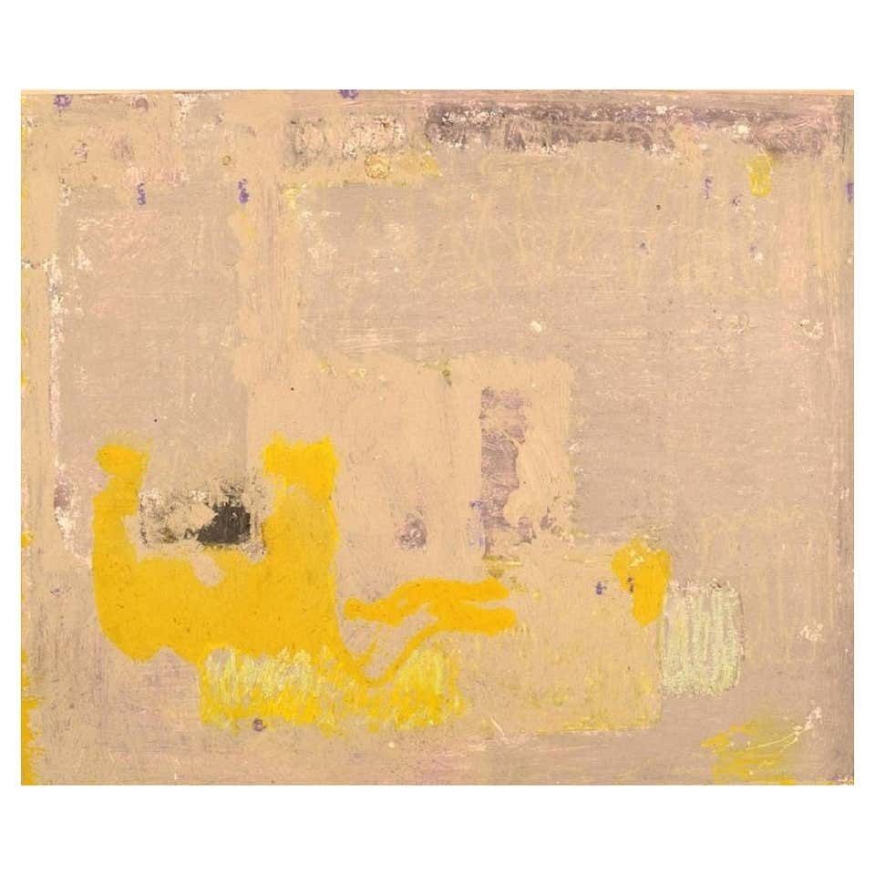 Unknown European Artist, Oil On Board, Abstract Composition, Late 20th C