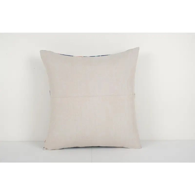 Old Caucasian Trade Cloth Pillow, Vintage Floral Roller Print Cushion Cover On Cotton 23'' X 24'' photo furniture
