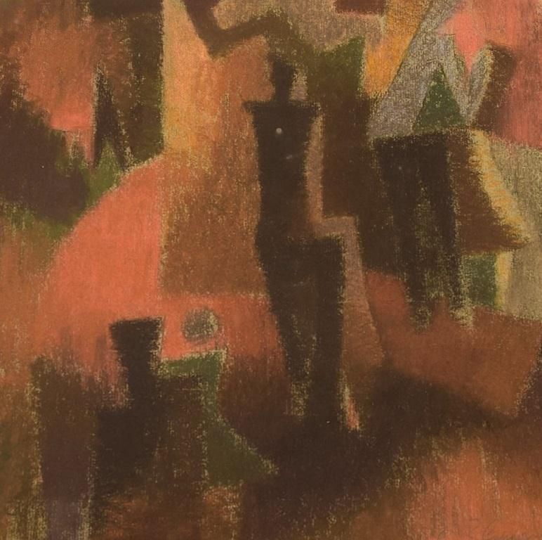Unknown European Artist, Watercolor On Paper, Abstract Composition, Mid 20th C photo 812.0