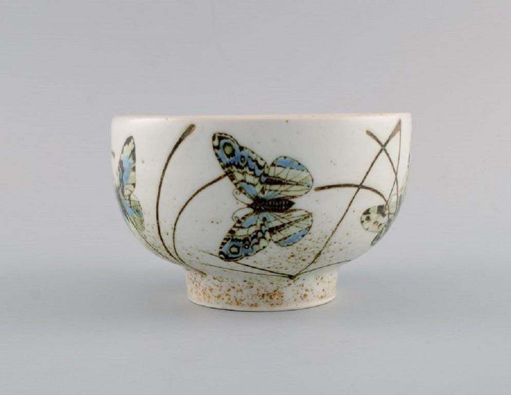 Nils Thorsson For Royal Copenhagen Rare Bowl In Glazed Faience 1970s photo furniture
