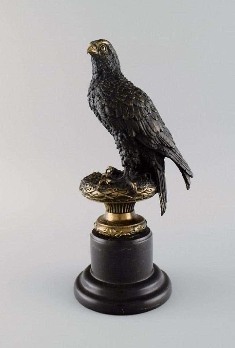 Archibald Thorburn, Scotland, Bird Of Prey In Solid Bronze photo furniture