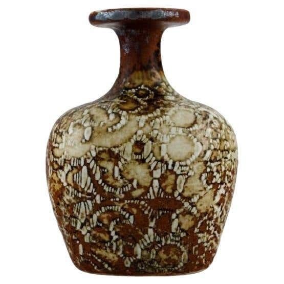 Stig Lindberg For Gustavsberg Studiohand, Vase In Glazed Ceramics