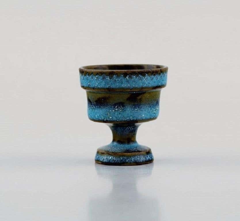 Stig Lindberg For Gustavsberg Studiohand, Miniature Vase In Glazed Ceramics photo furniture