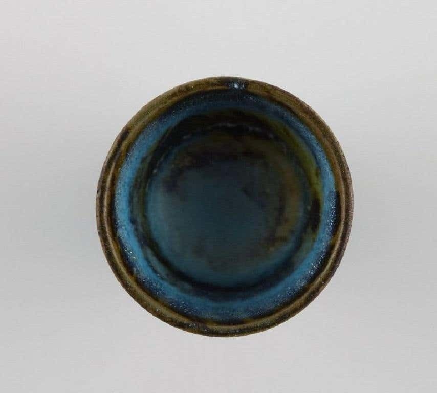 Stig Lindberg For Gustavsberg Studiohand, Miniature Vase In Glazed Ceramics photo Home Decor