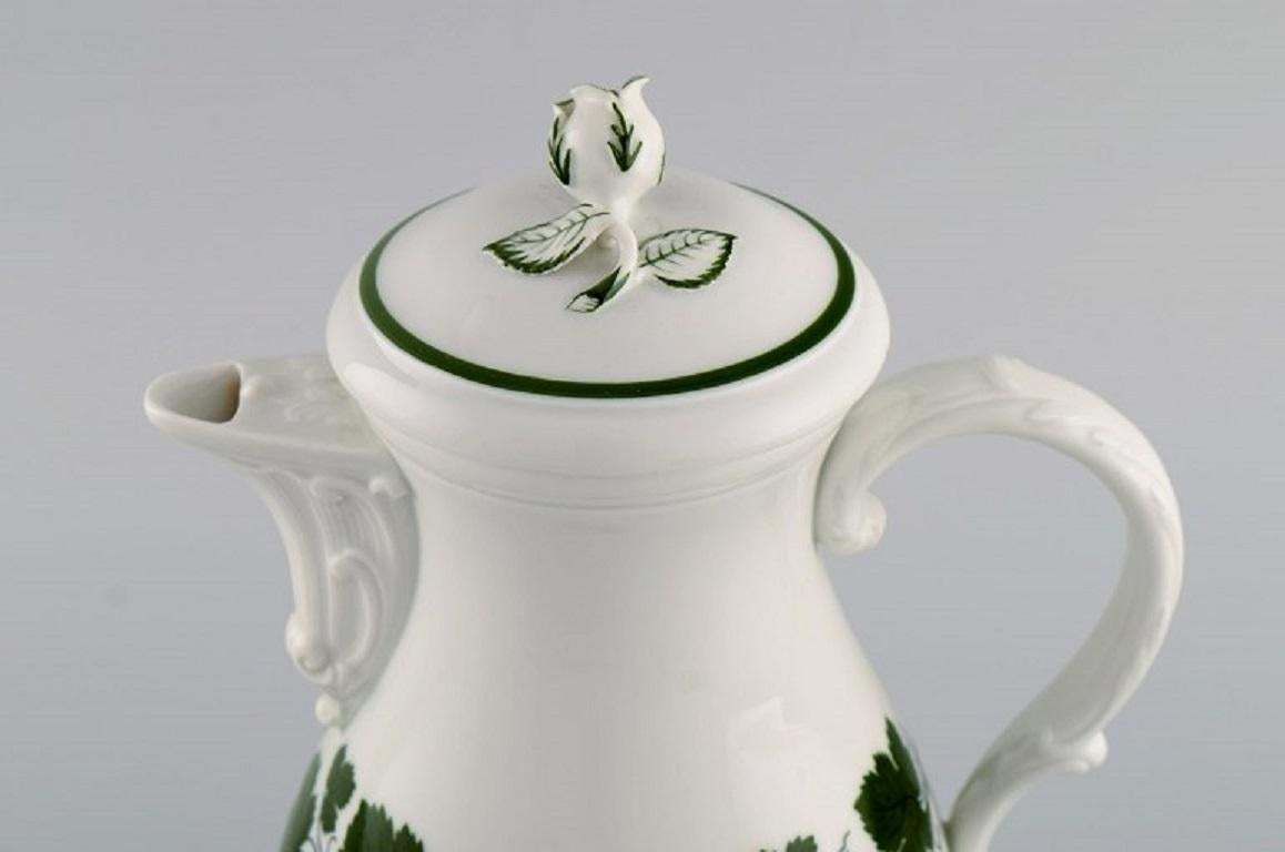 Meissen Green Ivy Vine, Coffee Pot, Sugar Bowl And Creamer In Porcelain photo furniture