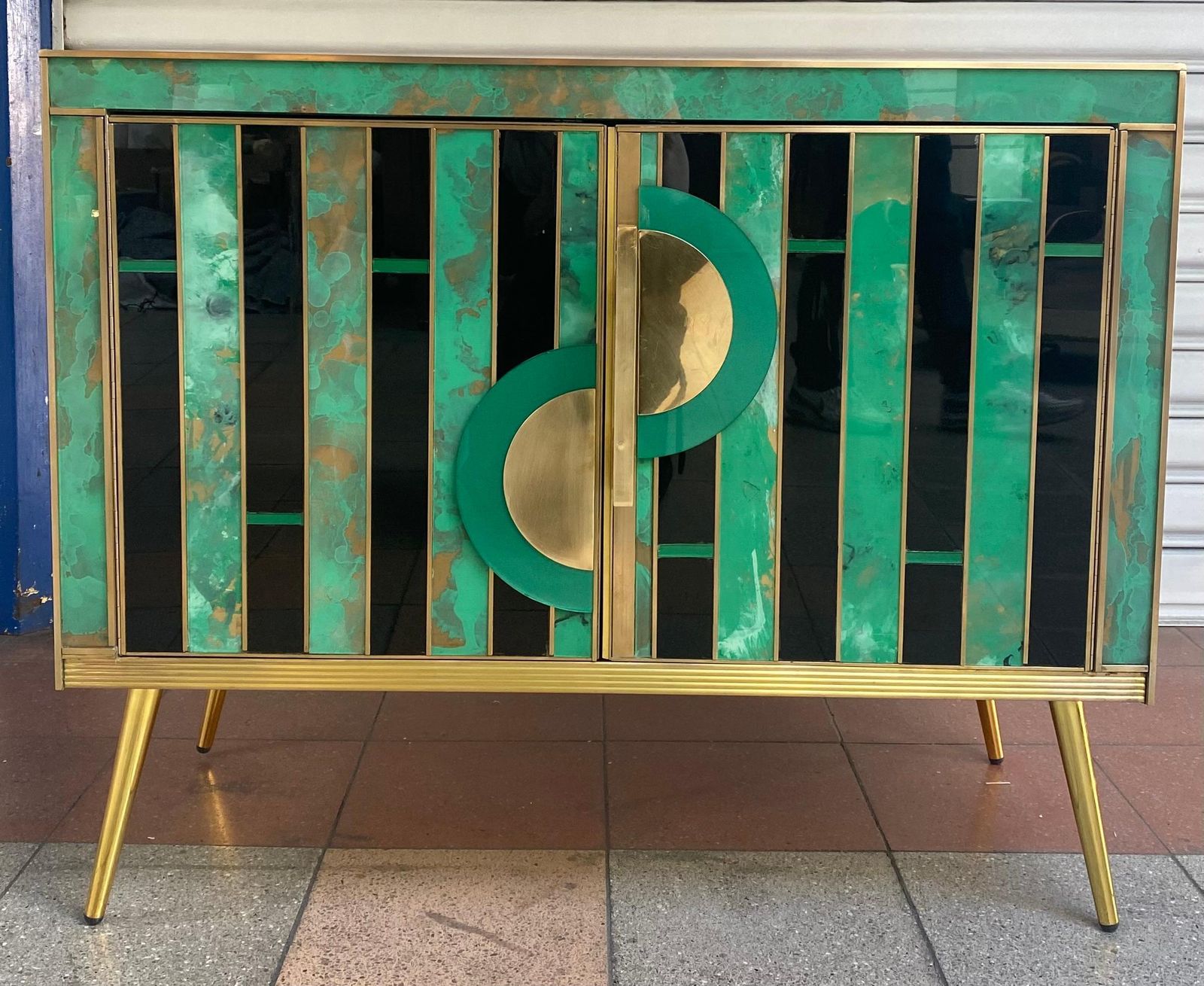 Green Murano Glass Chest Of Drawers photo Furniture
