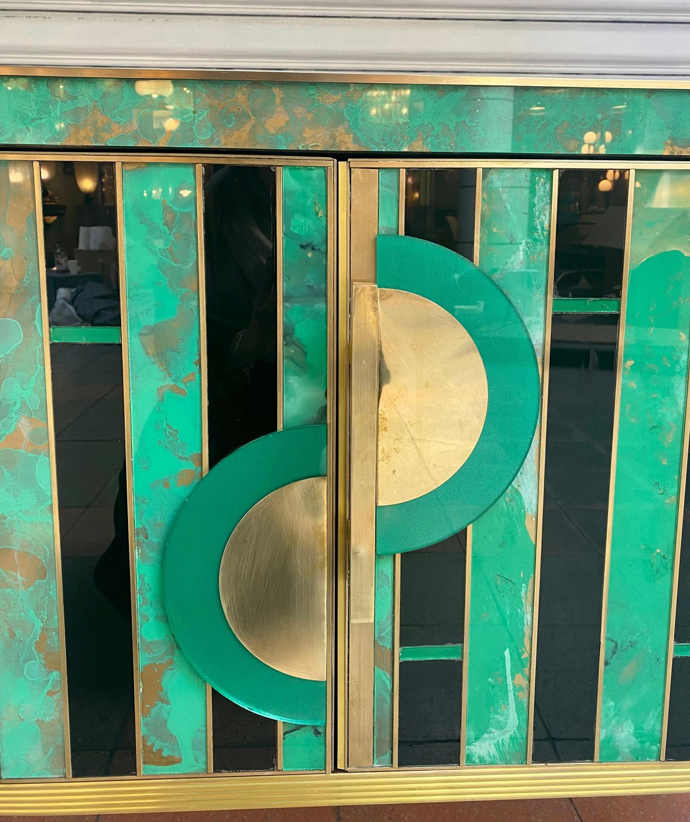 Green Murano Glass Chest Of Drawers photo vinterior