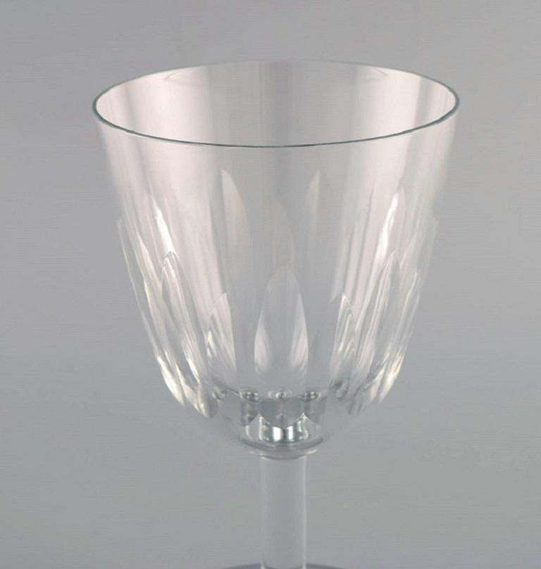 Baccarat, France, Six Art Deco Red Wine Glasses In Clear Crystal Glass photo Home Decor
