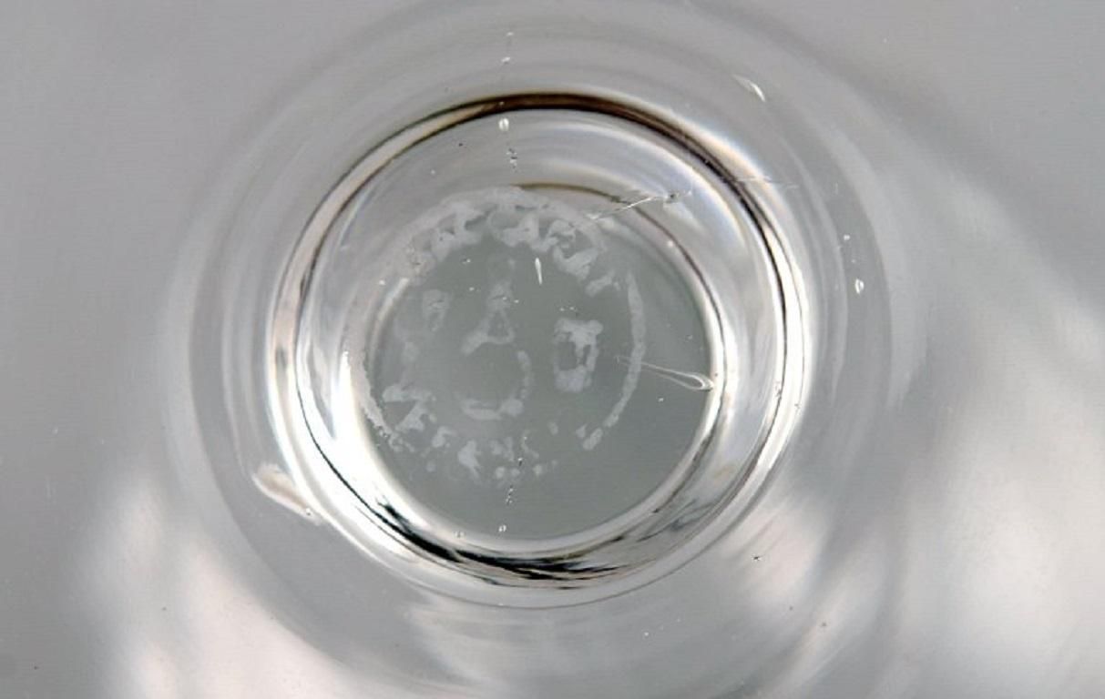 Baccarat, France, Six Art Deco Red Wine Glasses In Clear Crystal Glass photo buy