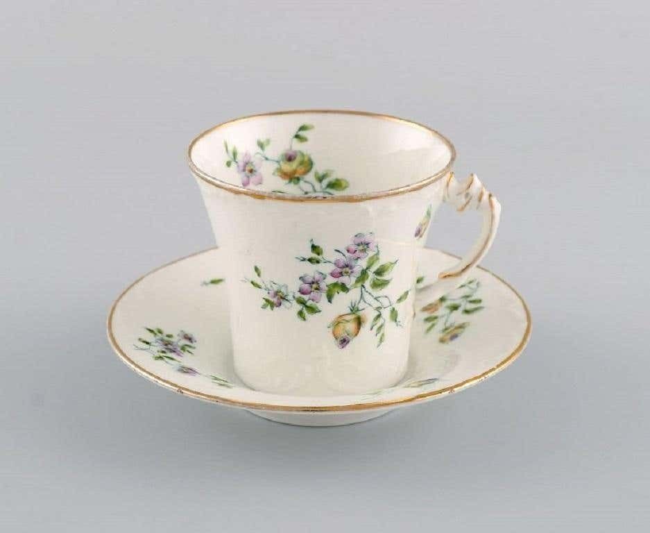 10 Rörstrand Coffee Cups With Saucers In Hand Painted Porcelain. photo furniture