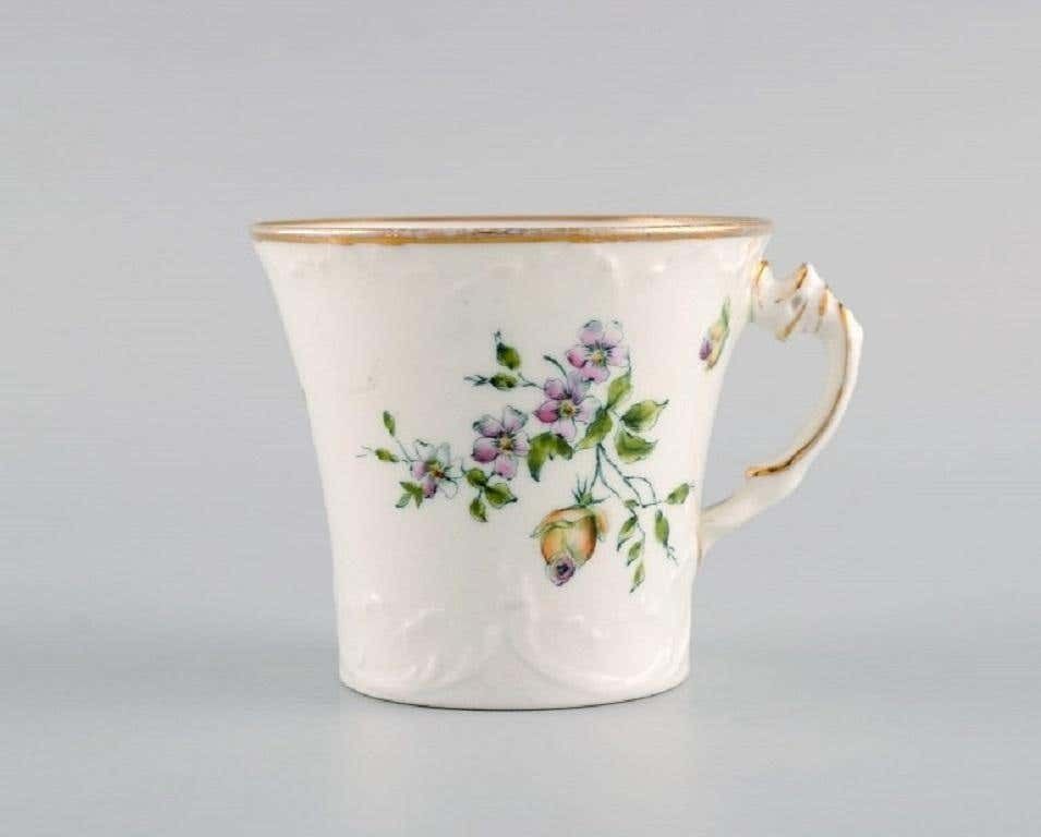 10 Rörstrand Coffee Cups With Saucers In Hand Painted Porcelain. photo for sale