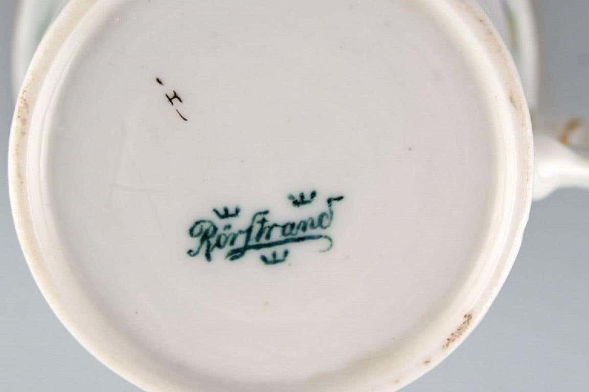 10 Rörstrand Coffee Cups With Saucers In Hand Painted Porcelain. photo vinterior