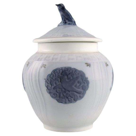 Royal Copenhagen Easter Lidded Jar In Hand Painted Porcelain