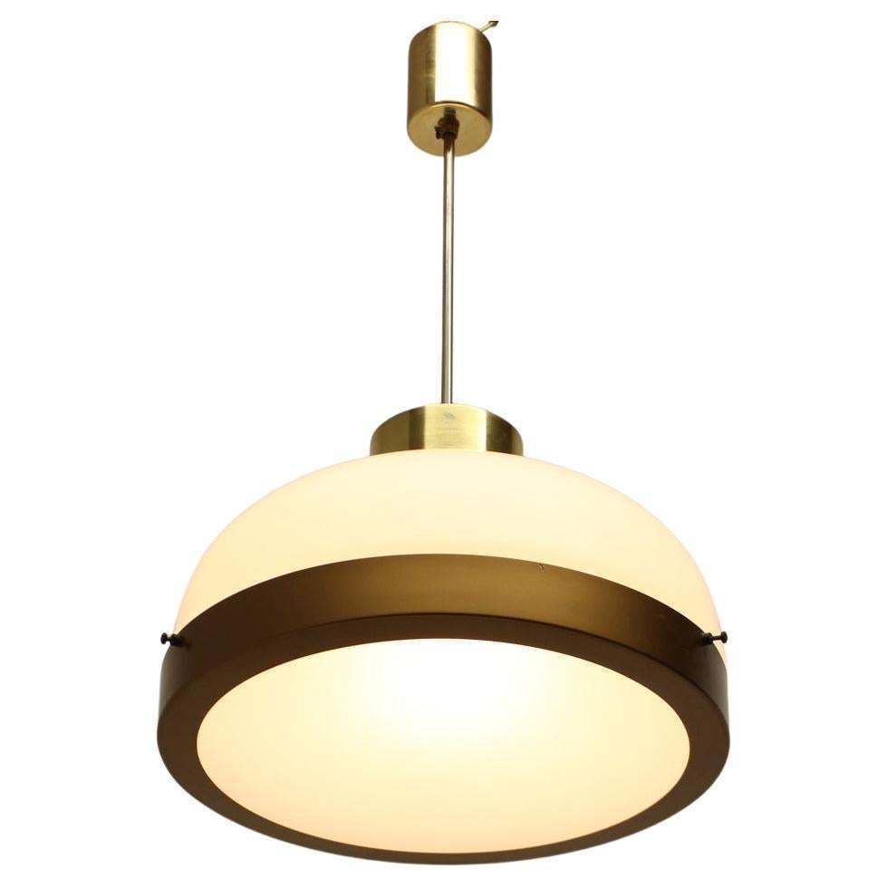 Mid Century Glass Chandelier Kamenicky Senov 1970's