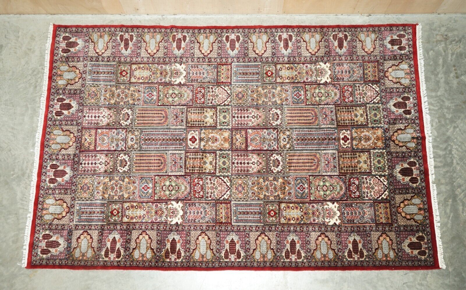 Large 283 X 183cm Handwoven Multicolor Rug / Carpet Floral Tree Look