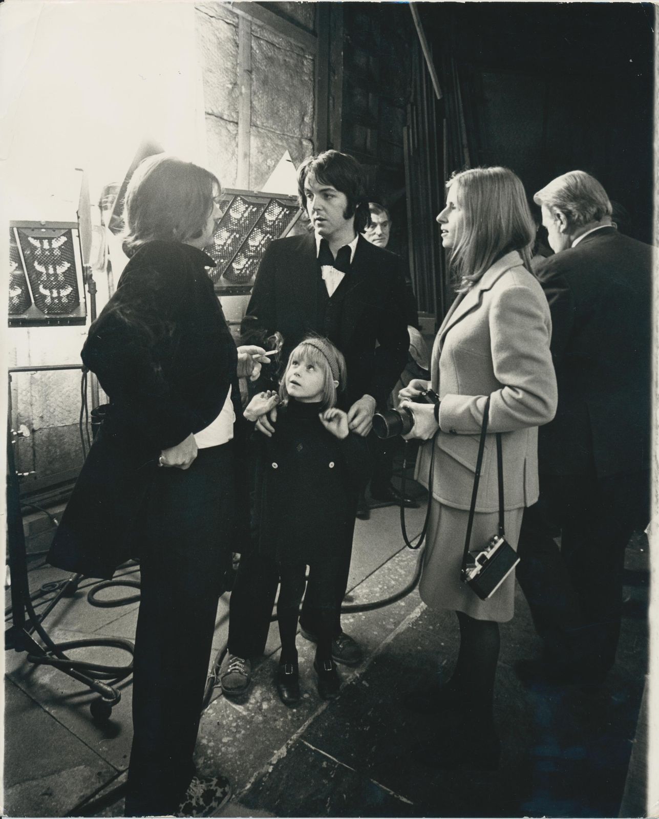 John Young Paul Mccartney, Family, Black And White Photograph   Circa 1970