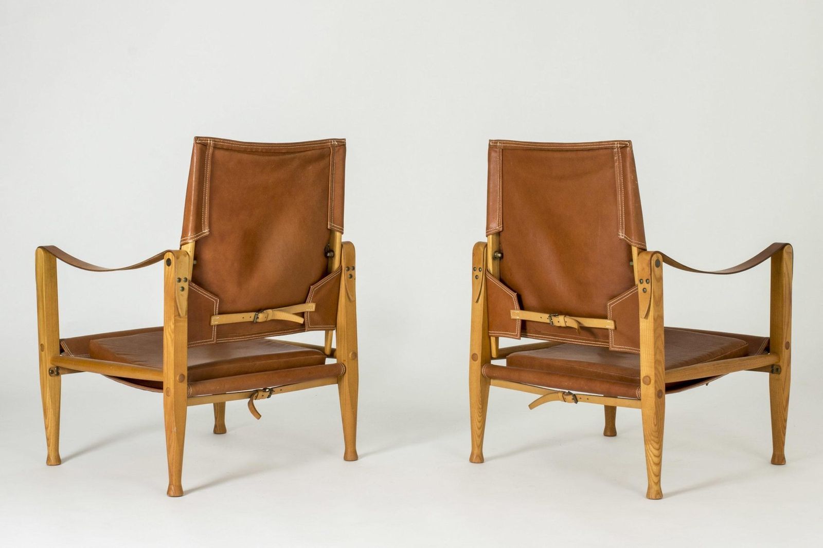 Vintage Safari Armchairs By Kaare Klint, 1960s, Set Of 2 photo for sale