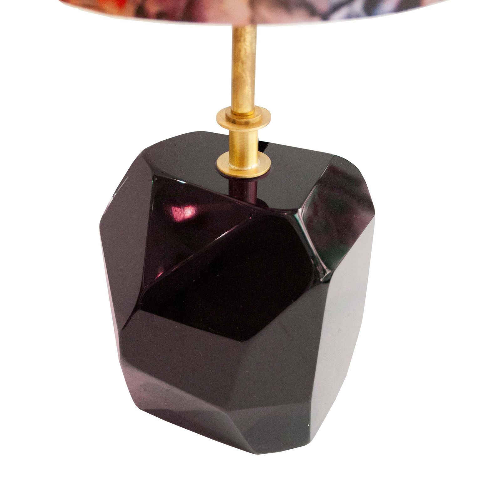 Mid Century Modern Dark Purple Murano Glass Table Lamp, Italy, 1950 photo furniture