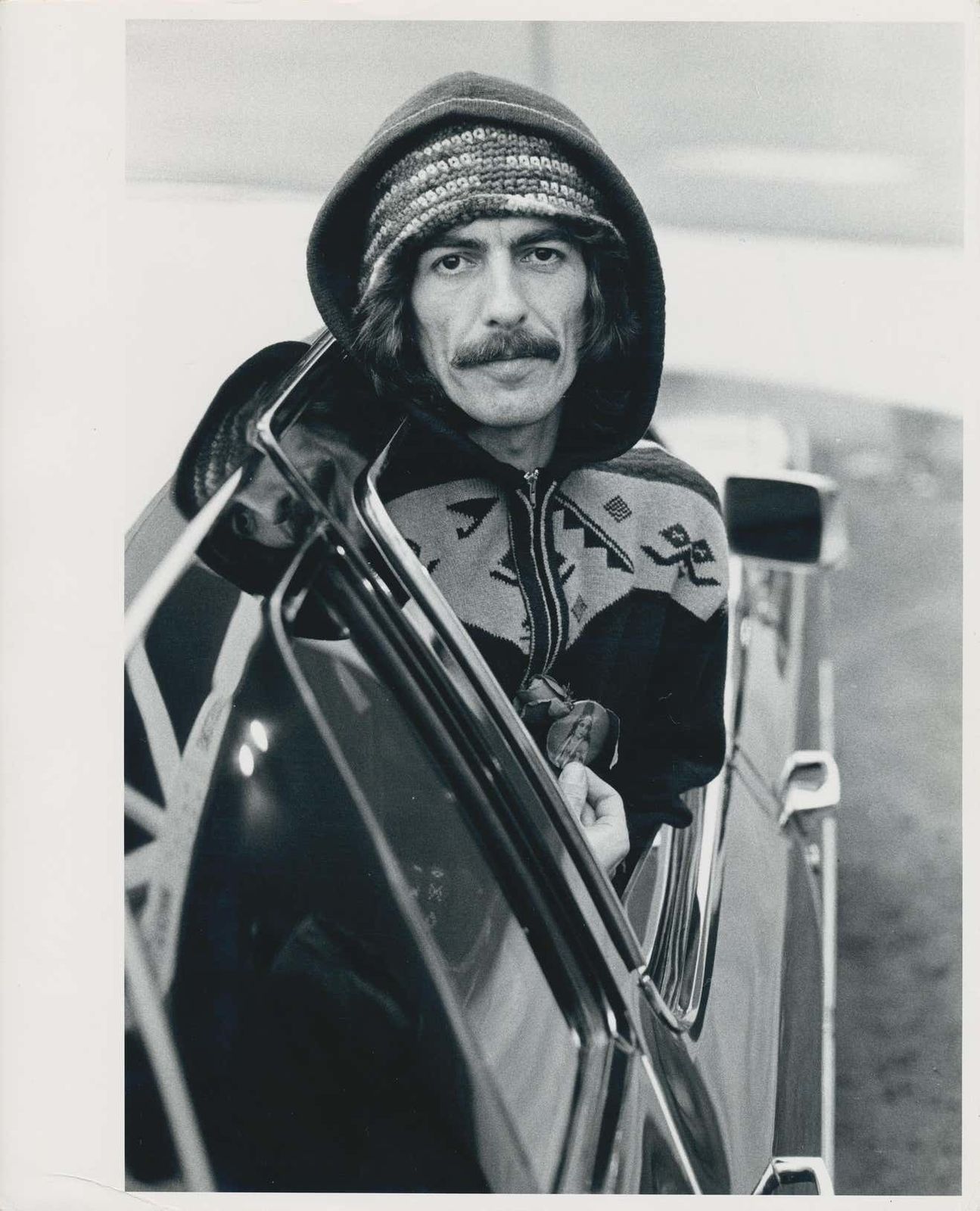 Henry Grossman George Harrison In Car, Black And White Photograph 1974
