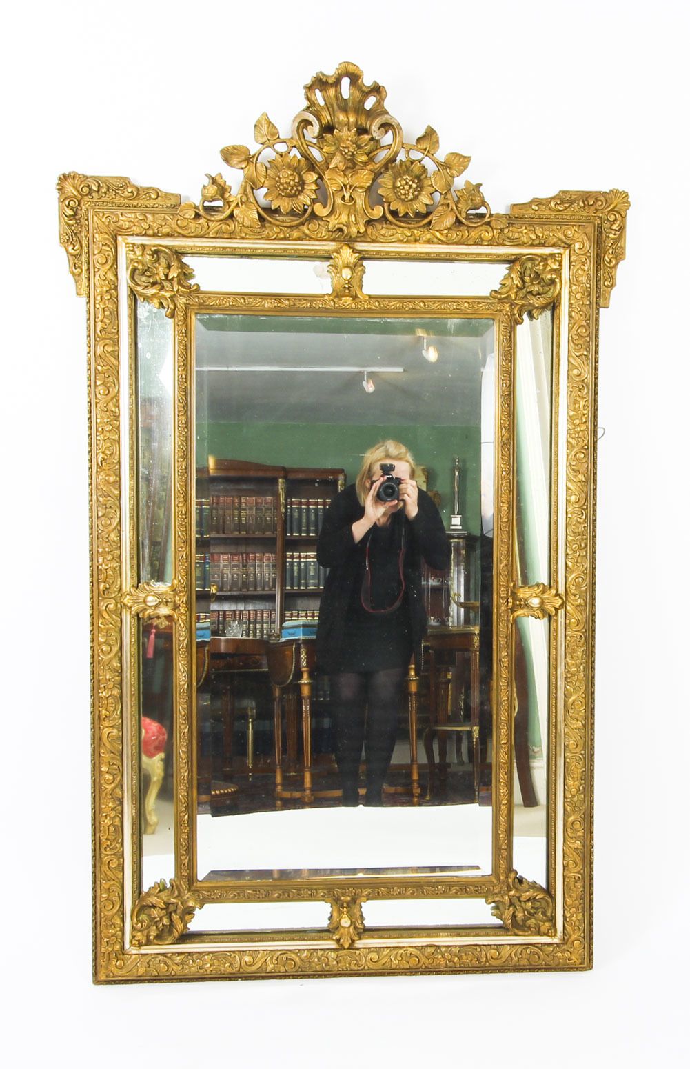 Antique French Giltwood Overmantel Louis Revival  Mirror C1860 19th C  160x103cm photo buy