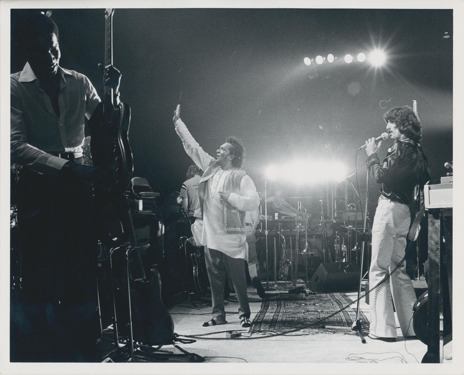 Ravi Shanker George Harrison Black And White Photography