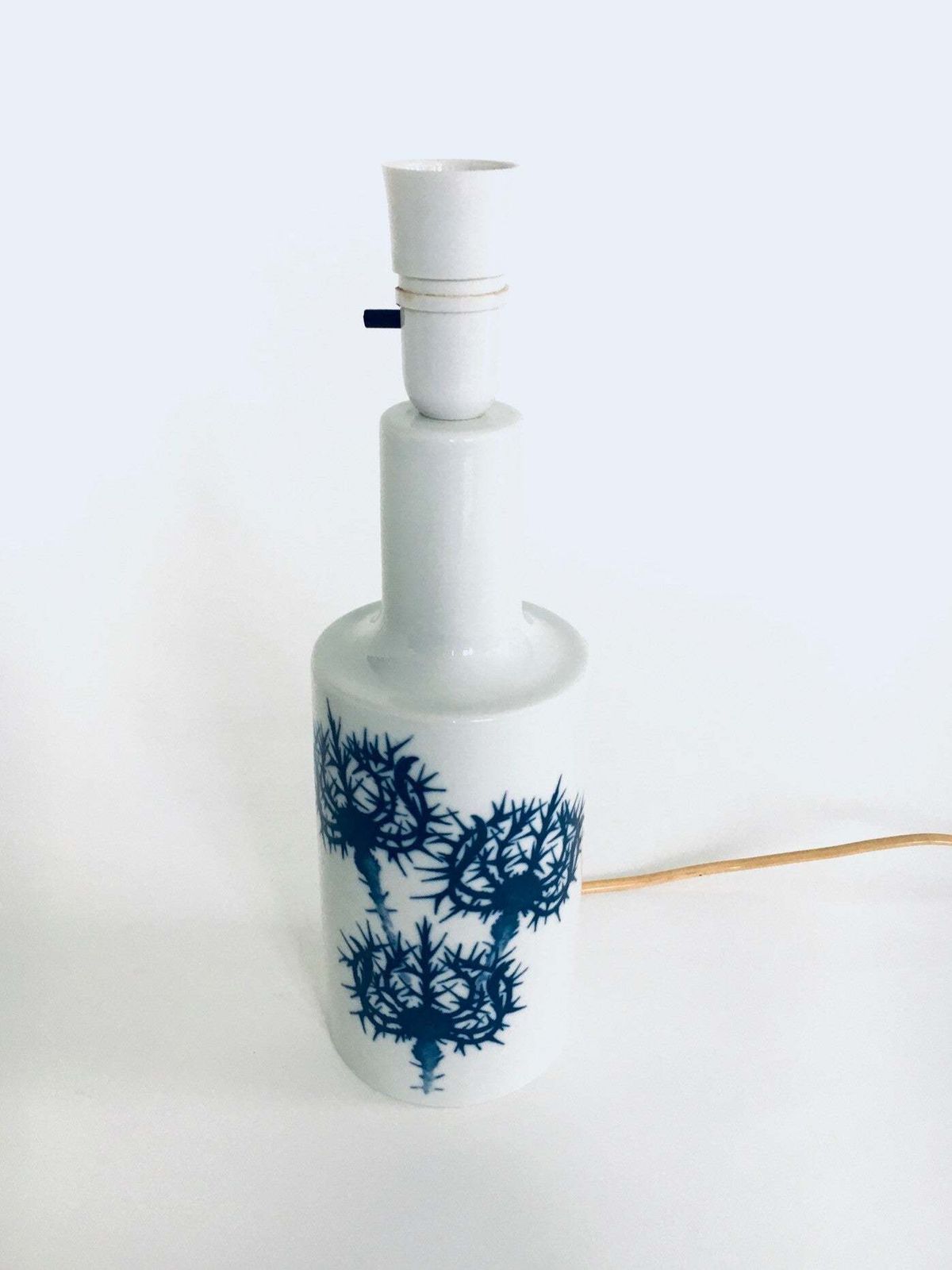 Midcentury Modern Scandinavian Design Ceramic Lamp Base By Fog & Morup, Denmark 1960's photo vinterior