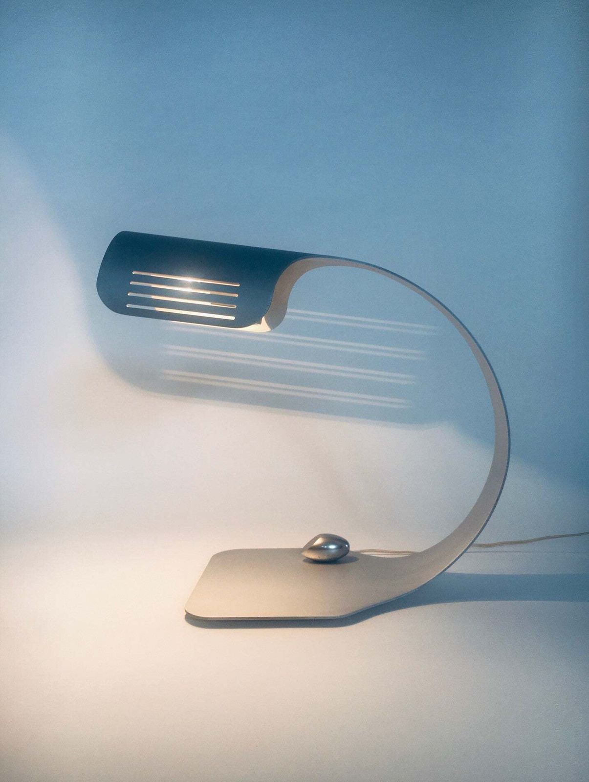 photo for sale Aluminium 'Colomba' Desk Lamp By Walter & Moretti, France 1972
